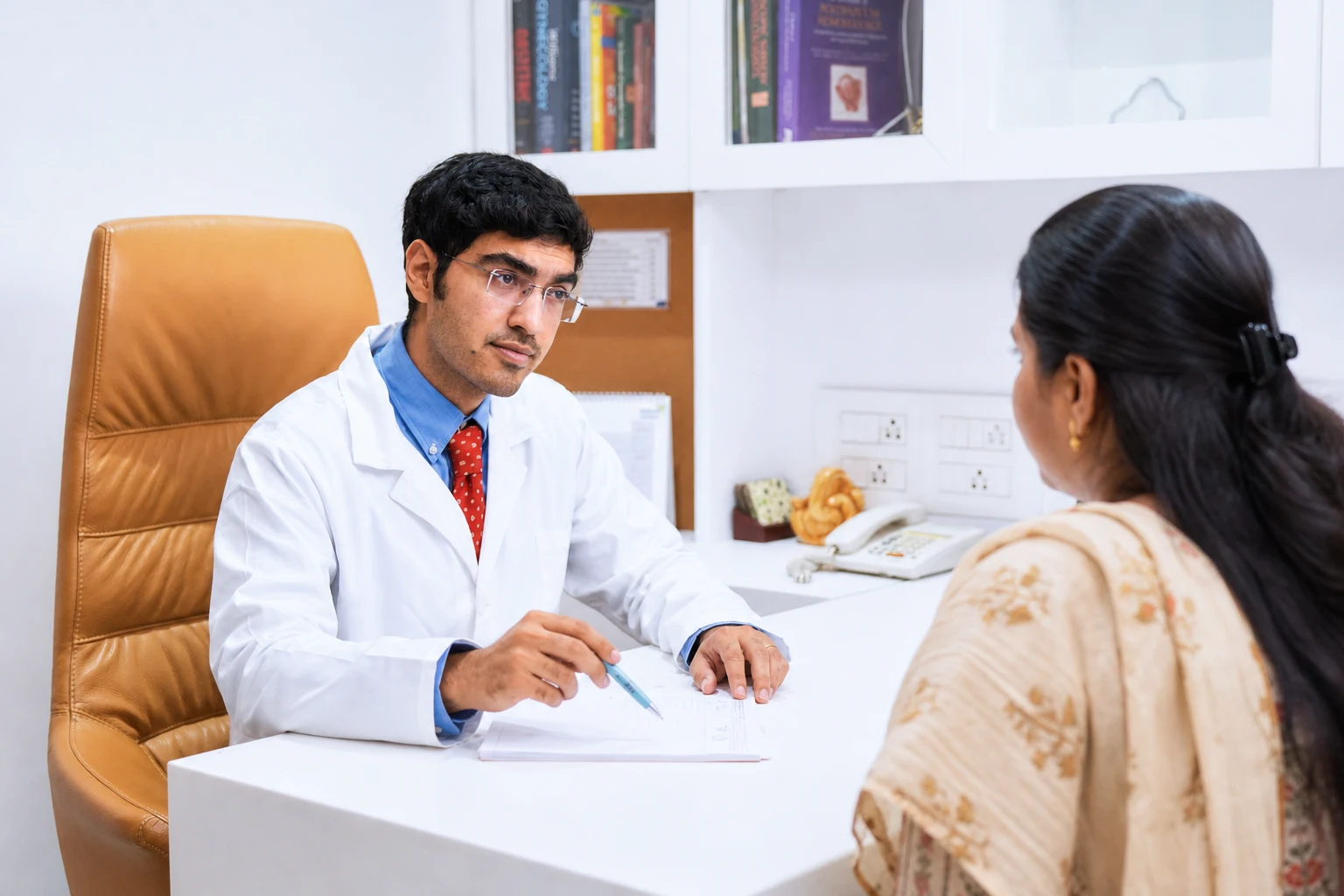 Dr. Arnav consulting a patient at Naraya Health