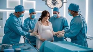 Caesarean section LSCS procedure performed by expert obstetricians